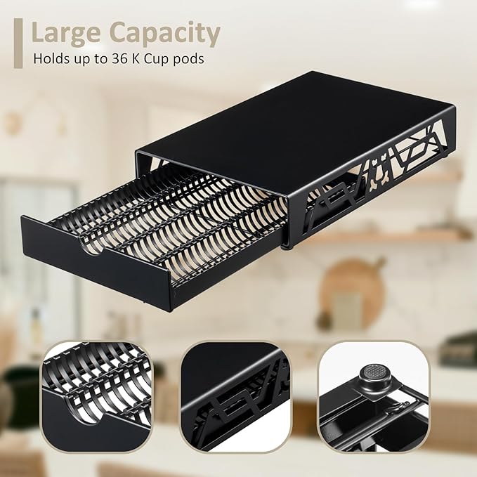 Nespresso Pod Holder Pod Drawer Cabinet Pod Storage Rack For Counter,(40 Pods)