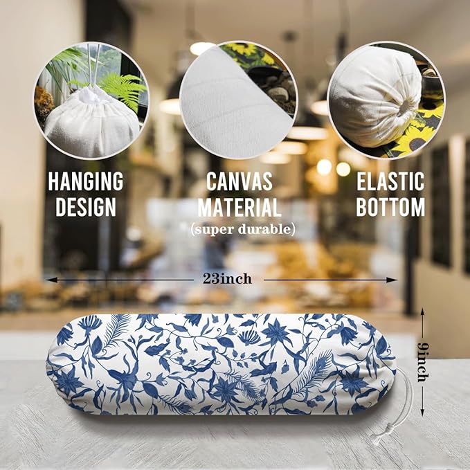 China Flower Pattern Grocery Bag Holder, Plastic Bags Organizer Dispenser, Wall Mounting Shopping Bag Holder for Kitchen Pantry, Housewarming Gifts for Women Family Friends Grandma Mom