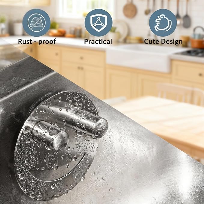 Stainless Steel Smiley Face Dish Sponge Holder, Silver Sink Caddy Organizer Storage with Suction Cup for Kitchen, Kitchen Sink Accessories Decor Scrubber Holder with Gift Box