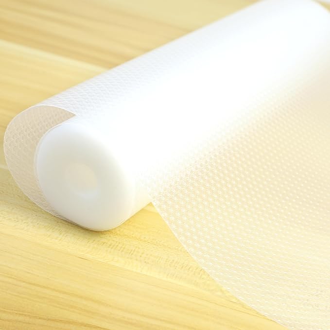 Shelf Liners for Kitchen Cabinets 16 Inch X 20 Ft Non Adhesive Cabinet Drawer Liner for Shelves Washable Cupboard Liner for Dresser Non Slip Waterproof Refrigerator Cabinet Pantry Bathroom Drawer Mat