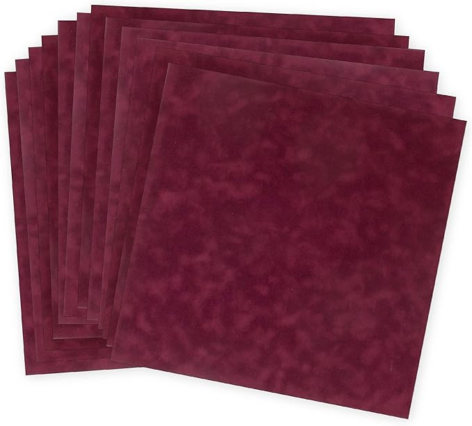 S.E.I 12-Sheet Velvet Paper, 12 by 12-Inch, Wine