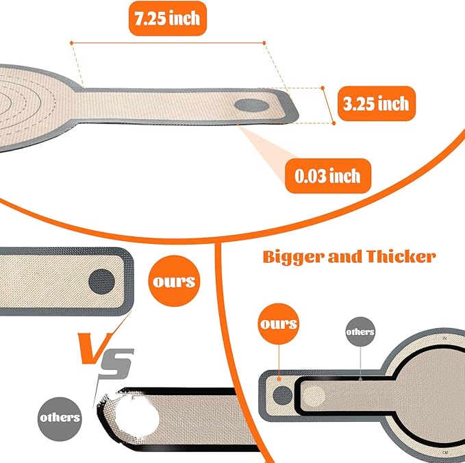 Silicone Bread Sling Dutch Oven Liners Sourdough Baking, Non-stick bread mat With Extra Long Handles, Easy Clean Reusable Silicone Bread Baking Mat, 2 Pack for Transferable Dough,