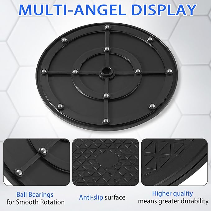Multi-use Heavy Duty Rotating Swivel Stand - Lazy Susan with Steel Ball Bearings for Model Base/Rotating Plants/Crafts Stand Monitor/Big Screen TV/Monitors/Potted Plants (10 Inch)