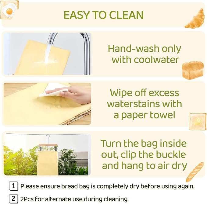 1 Pack XL Beeswax Bread Bags with Zipper Seal – Reusable Cotton Linen Waxed Bread Bags for Homemade Bread, Sourdough Storage, Eco-Friendly Bees Wax Bag Alternative to Plastic (1Pack)