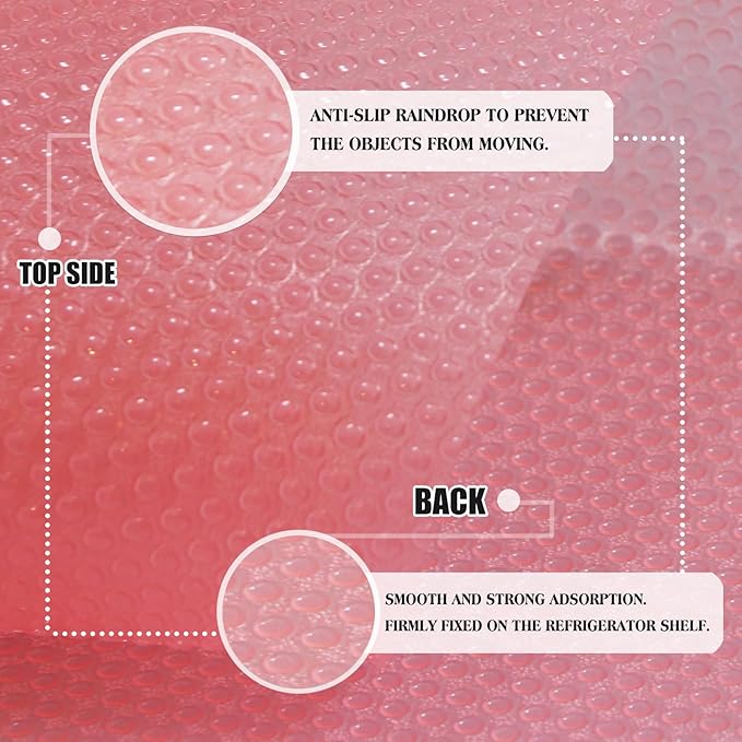 Daixers 10Pcs Refrigerator Liners, Washable Fridge Liner Shelf Mats Refrigerator Pads for Cupboard Cabinet Drawer Home Kitchen Accessories Organization (Pink)