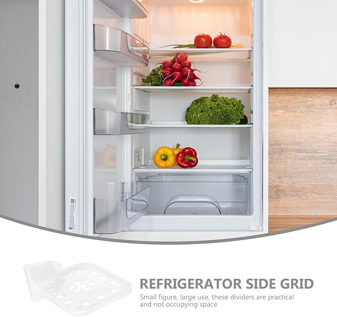 VICASKY 25pcs Pp Refrigerator Partition Board Fridge Drawer Divider Adjustable Kitchen Food Storage Organizer for Pantry and Fridge Sorting