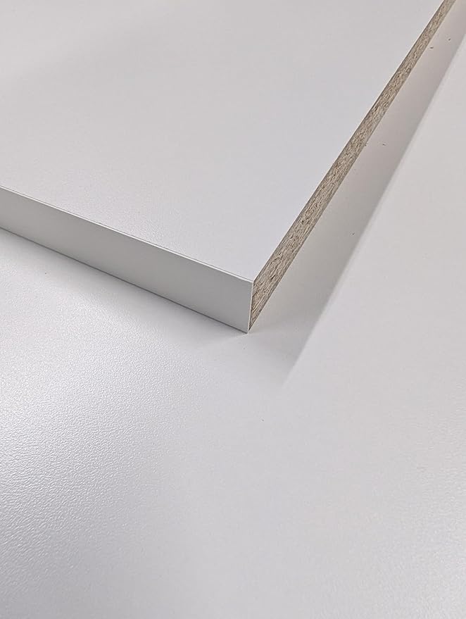 Customized White Shelves Custom Cut-to-Size 3/4" - Cabinet Shelf Custom Size Shelf - Melamine Shelves Cut to Order 3/4" - Cabinet Replacement Shelves (White)