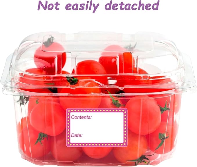 Removable Freezer Labels, 1 X 1.6in Food Date Stickers for Food Containers 1000pcs Refrigerator Food Storage Labels Kitchen Freezer Tape to Write On No-Residue Easy Peel Off