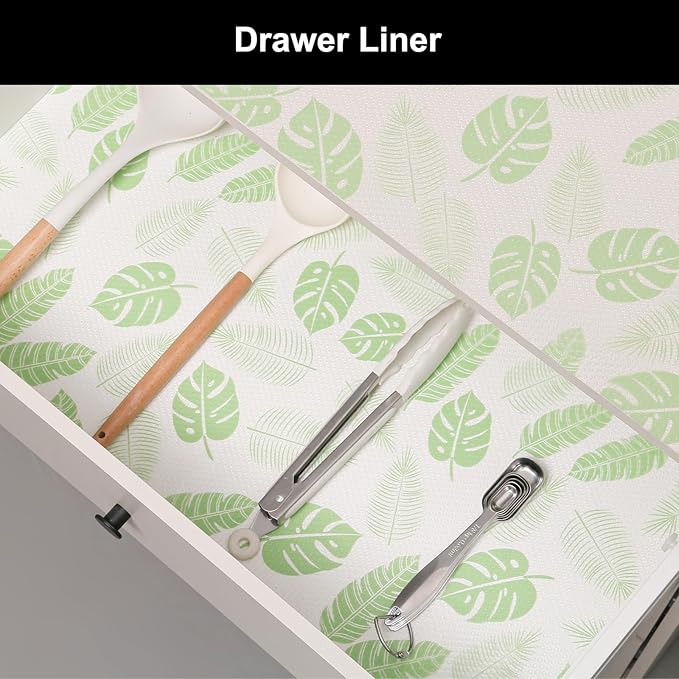 Cooyes Shelf Liner – Premium Non-Adhesive Cabinet & Drawer Liner for Kitchen – Waterproof Shelf Paper with Modern Pattern – Durable EVA Cabinet Mat – Easy to Cut (17.5" W x 78.7" L)