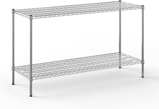 21" Deep x 60" Wide x 34" Height Wire Shelving Kit | 2-Tier | NSF Commercial Storage Rack Unit
