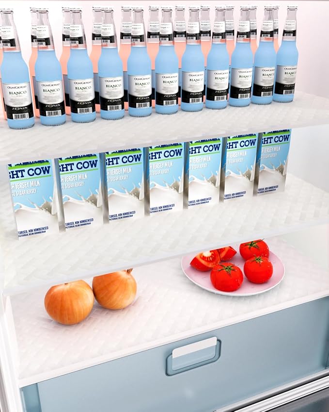 Shelf and Drawer Liner for Kitchen Cabinet, Non-Adhesive 18in x 240in Waterproof Contact Paper Refrigerator Liners Thickened Durable EVA Material Non Slip Mat for Dresser Cupboard Pantry Protector