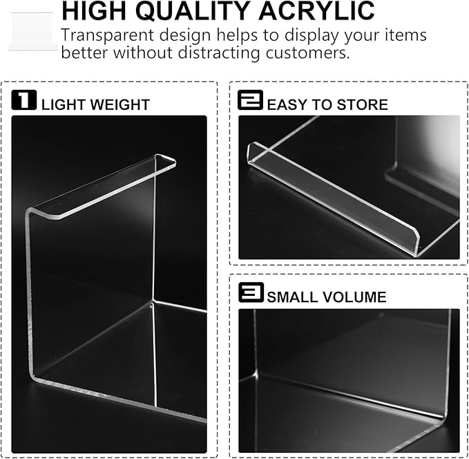 VANZACK Acrylic Pot Rack and Frying Pan Display Stand Cooking Pan Organizer for Induction Cooker Kitchen Storage and Retail Showcase