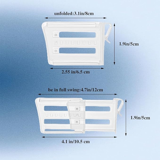 8 Pack Adjustable Refrigerator Door Organizer, Snap-on Fridge Dividers Clips, Retractable Fridge Space Allocator for Refrigerator Side Seam Organizing Cabinet Kitchen Drawer Storage