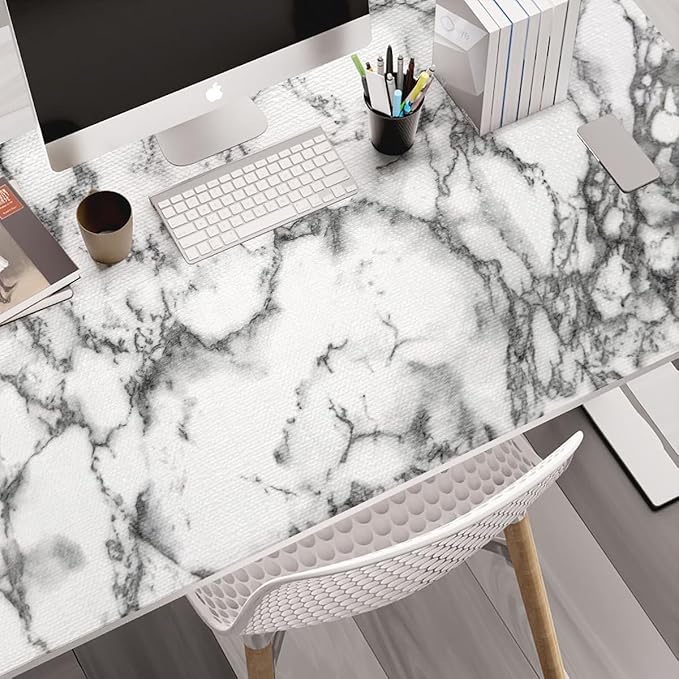 Quttisay Shelf Liner for Kitchen Cabinets,Non Adhesive Cabinet Liner,Non-Slip Drawer Liner,Waterproof Shelf Liner Easy to Clean Strong Grip Liner for Cabinets,Drawers,Cupboard，(Marble 12in x 16.4FT)