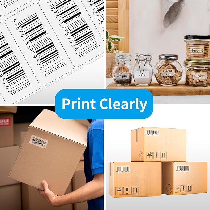 YEGAWEN Transparent Stickers Labels - 2" x 4" Clear Address Labels Mailing Stickers for Laser/Inkjet Printer 8.5"×11"- 20 Sheet