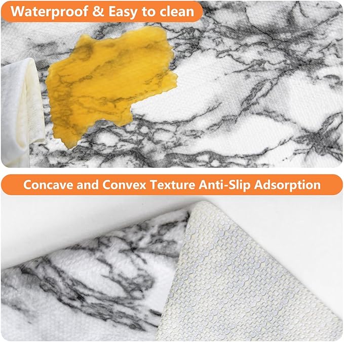 Quttisay Shelf Liner for Kitchen Cabinets,Non Adhesive Cabinet Liner,Non-Slip Drawer Liner,Waterproof Shelf Liner Easy to Clean Strong Grip Liner for Cabinets,Drawers,Cupboard，(Marble 12in x 16.4FT)