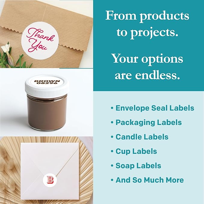 Premium Label Supply White Sticker Round Labels – 1" Circle – Laser/Inkjet Compatible – (63 per Sheet), 500 Sheets – 31,500 Total Adhesive Labels