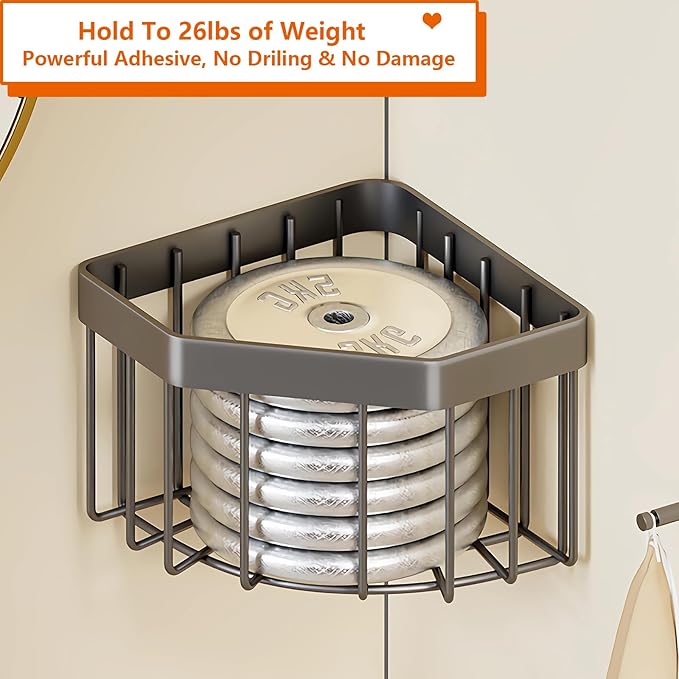 Sponge Holder for Corner Kitchen Sink, Adhesive Stainless Steel Kitchen Sink Organizer Caddy,Dish Cloth Hanger Sponge Holder Soap Storage Rack for Space-Saving Storage(not for Rounded)