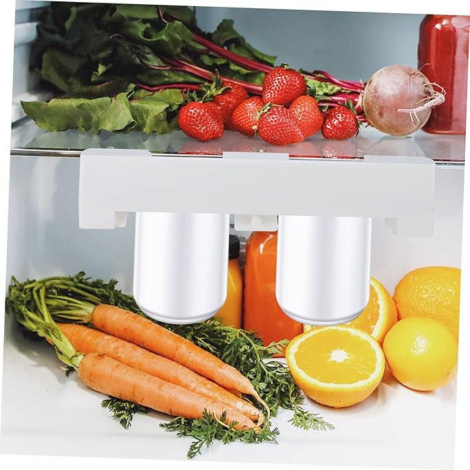 ULTECHNOVO 2pcs Translucent Refrigerator Organizer Bins Vertical Storage Boxes for Fruits Vegetables Spices Space-Saving Storage for Home Kitchen