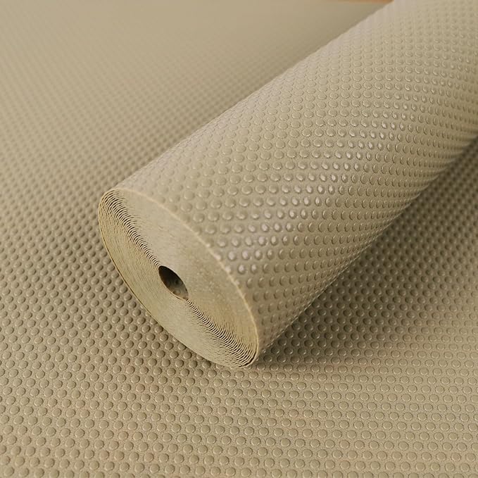 Shelf Liners for Kitchen Cabinets Khaki - 11 Inch Wide Waterproof Drawer Liner - Non-Adhesive Easy to Clean Cupboard Mat for Pantry Shelves 11 in x 240"