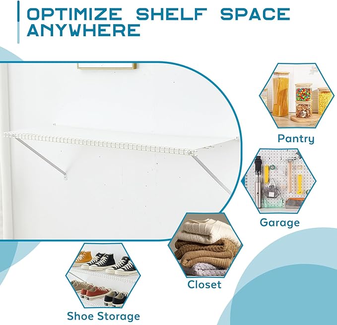 BRIAN & DANY Wire Shelf Liner 12" X 48", Heavy Duty Shelf Liners for Wire Shelving, Waterproof Protector Mats, Set of 4, Transparent