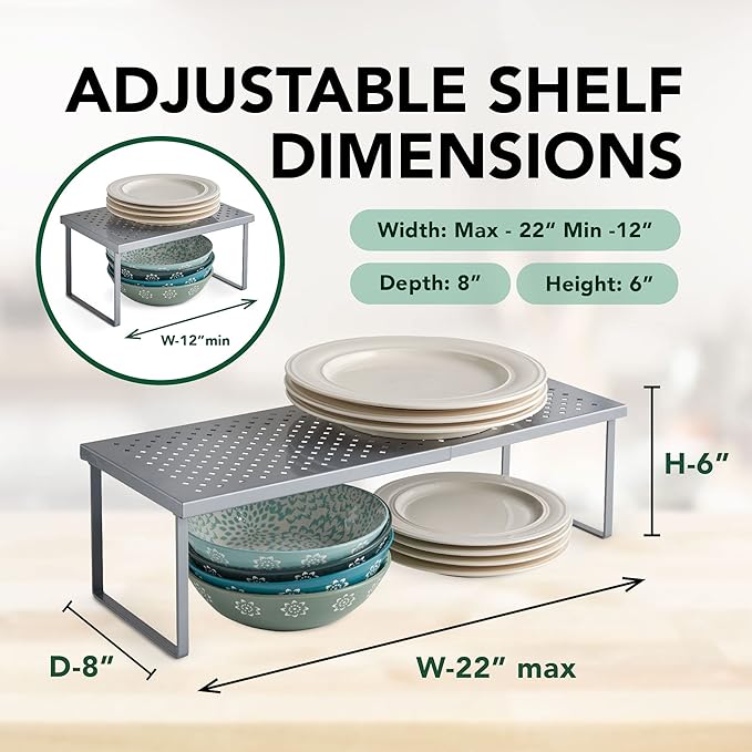 Nifty Expandable Shelf Rack Adjustable- Silver