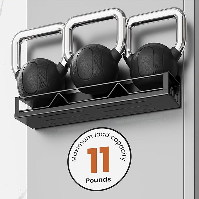 Mystozer 16.9 Inch Wide Large Capacity Magnetic Spice Rack for Refrigerator, 6 Pack Metal Fridge Shelf, Black