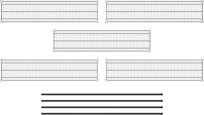 Commercial NSF Listed Black Epoxy Stationary Wire Shelving Kit 14" x 60" x 74", with 5 Shelves Perfect for Warehouse, Walk-in Refrigerator, Freezer, Grocery Store, Restaurant, Dishroom