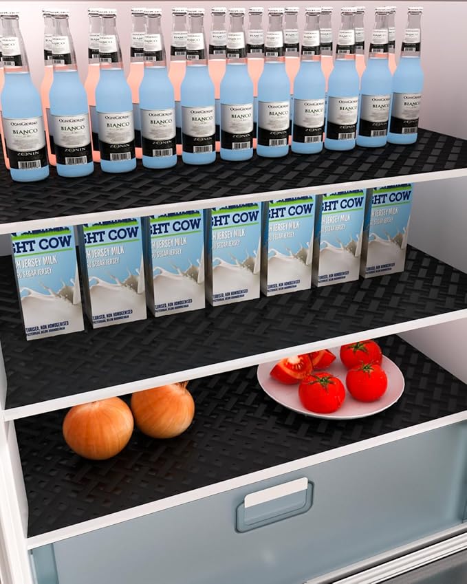 Shelf and Drawer Liner for Kitchen Cabinet, Non-Adhesive 24in x 120in Waterproof Contact Paper Refrigerator Liners Thickened Durable EVA Material Non Slip Mat for Dresser Cupboard Pantry Protector
