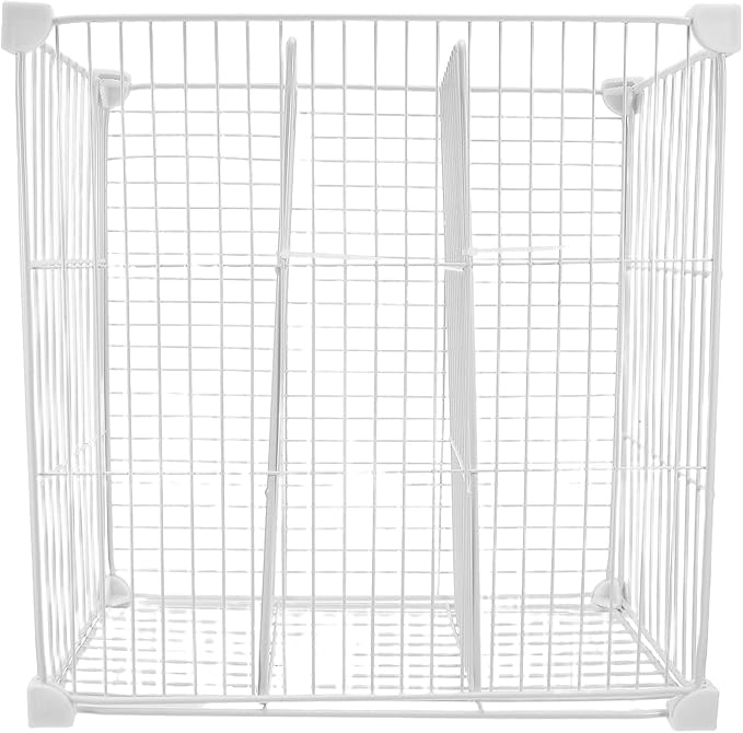 Chest Freezer Divider Storage Organizers, 3 Compartments Mesh Metal Basket, Modular Shelf Separator, Freezer Organization Tray, Refrigerator Drawer Bin