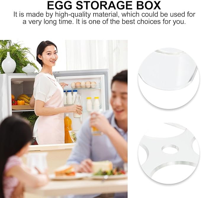 SAFIGLE Egg Container For Refrigerator: 6-slot Fridge Egg Storage Container - Storage Tray For Kitchen Pantry Refrigerator Farmhouse