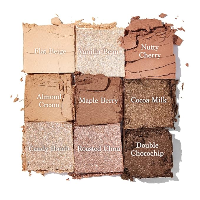 dasique Shadow Palette #01 Sugar Brownie I Cruelty-Free I 9 Blendable Shades in Smooth Matte and Shimmer Finishes with Gorgeous Pearls