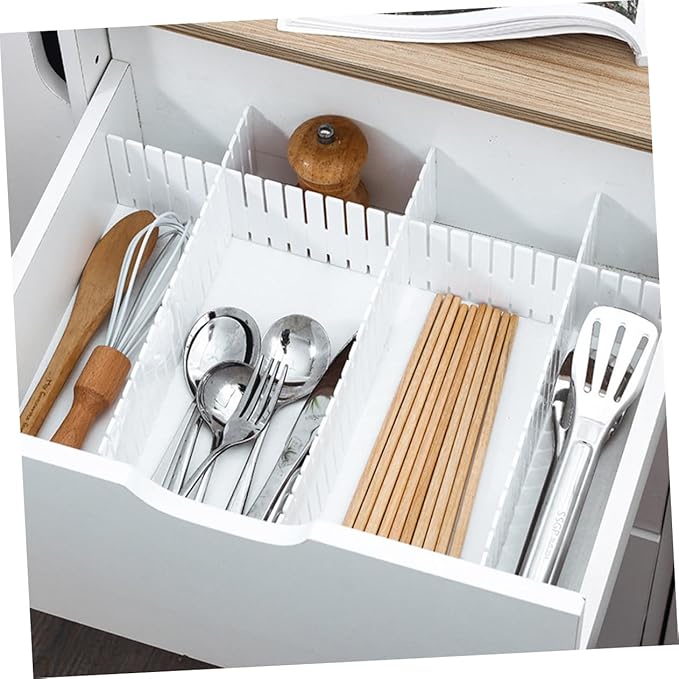 12pcs Adjustable Plastic Drawer Dividers Versatile Sub Organizers for Socks Underwear and Towels Easy Storage for