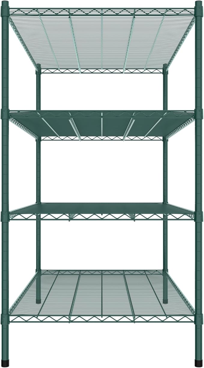 Commercial NSF Listed Green Epoxy Stationary Wire Shelving Kit 30" x 54" x 54", with 4 Shelves Perfect for Warehouse, Walk-in Refrigerator, Freezer, Grocery Store, Restaurant, Dishroom