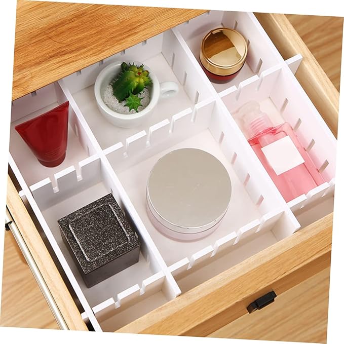 Sturdy Drawer Partition Boards 7 Pack Bamboo Material Home Dorm Organization Storage