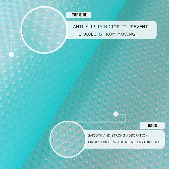 Rwotlls 8Pcs Refrigerator Liners, Washable Fridge Liner Mats Covers Pads for Glass Shelf Cupboard Cabinet Drawer Home Kitchen Accessories Organization (Blue)