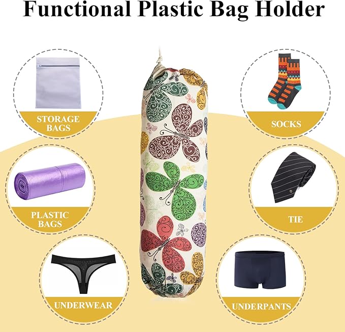 TOGETRUE Plastic Bag Holder, Wall Mount Grocery Bag Organizer Dispenser, Heavy Duty Storage Holder for Home Kitchen Camper