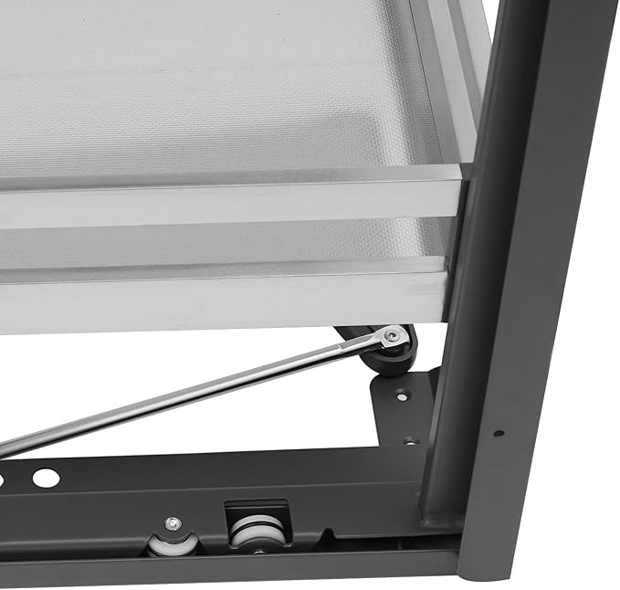 2 Tier Pull-Out Corner Organizer, Blind Corner Cabinet with 4 Shelves, Steel Slide Out Cabinet Organizer Shelf for 15" Right Opening Door, Deep Corner Narrow Blind Cabinet for Kitchen