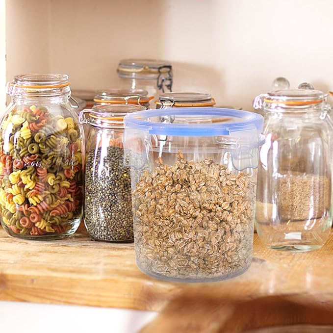VANZACK 4pcs 500ml Food Grade Pp Airtight Storage Containers with Lids, Fresh Keeping Jars for Coffee Beans, Cereal, Snacks, Kitchen Pantry Organization