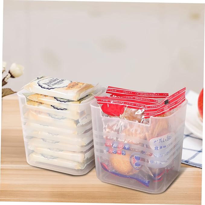 OUNONA 2Pcs Refrigerator Organizer Boxes with Translucent Food-grade Plastic for Kitchen Fridge Side Door Storage Vertical Space-saving Design for Fresh Keeping of Vegetables Fruits and Drinks