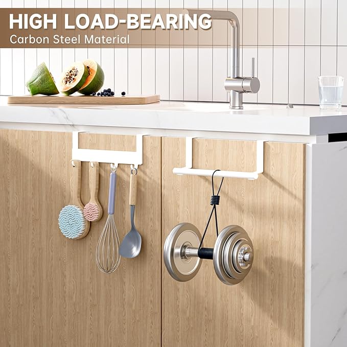 Over Cabinet Door Towel Holder Towel Rack Hand Towel Bar Towel Hook Tea Towel Hanger Multipurpose for Kitchen or Bathroom Sink