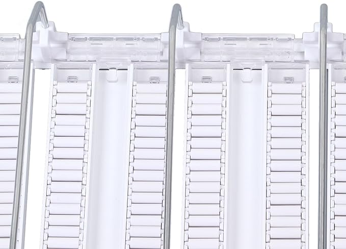 FLEXMAN Drink Organizer for Fridge, 6 Rows Adjustable Width Spring Loaded Drink Dispenser, Beverage Dispenser, Water Bottle Organizer for Soda, Beer, Wine, Sparkling Wine (White)