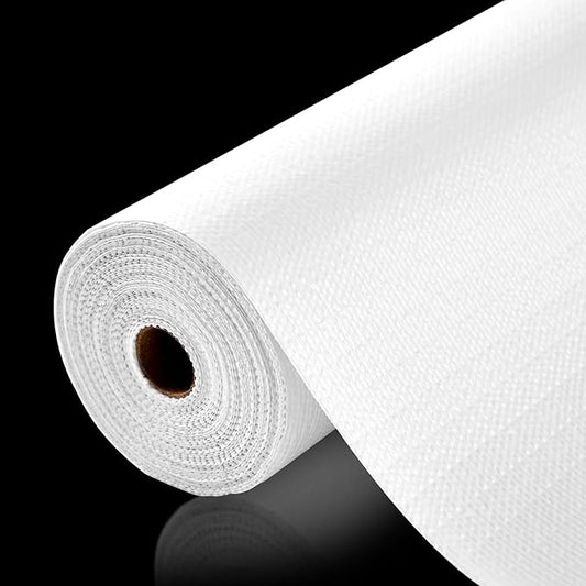 ALIUNI Drawer and Shelf Liner, Non-Slip Kitchen Cabinet Liners Non-Adhesive Thick Strong Grip Waterproof Washable Mats Protect Dresser Shelves Cupboard Bathroom Cabinets, White, 12 in X 10 FT