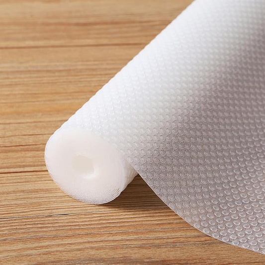 Clear Shelf Liner for Kitchen Cabinets: Translucent Easy to Cut Drawer Mat - Waterproof Cupboard Liner for Pantry Shelves Fridge 17.7" x 96"