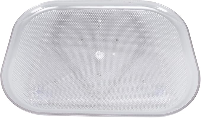 Cryfokt Clear Lazy Susan Organizer for Refrigerator, 360 Turntable Refrigerator Organizer, Anti Slip Rectangular Swivel Spinning Fridge Shelf for Household Kitchen (L)
