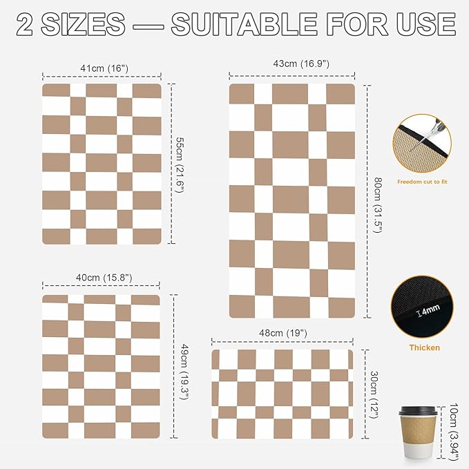 Dish Drying Mat & Coffee Mat for Kitchen Counter, Absorbent Microfiber Waterproof Mat with Non-Slip Backing, Multi-Size Multi-Color Options, Sink and Coffee Bar Accessories