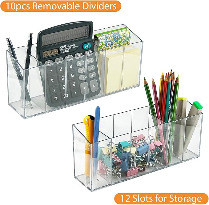 2 PACK Drink Packet Organizer with Removable Divider & Compartment, Water Packet Organizers Container Storage, Lazy Susan Organizer for Powder Packets, Water Packets, Drink Mixes&Tea Box