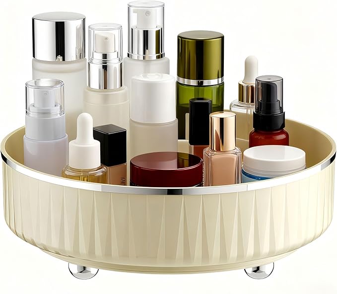 Lazy Susan Organizer,10.6in Revolving Storage Tray for Kitchen Cabinet,Refrigerator,Table Top,Pantry,Spice Seasoning Organizer,Easy to Clean