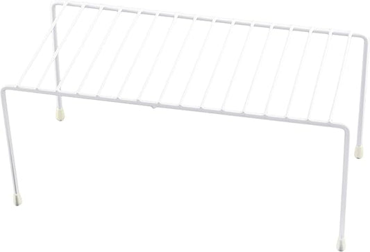 YBM HOME White Wire Cabinet Helper Shelf Organizer and Storage Rack Helper for Kitchen, Expandable Kitchen Counter and Cabinet Shelf (1, 11" L x 5" W x 5" H)