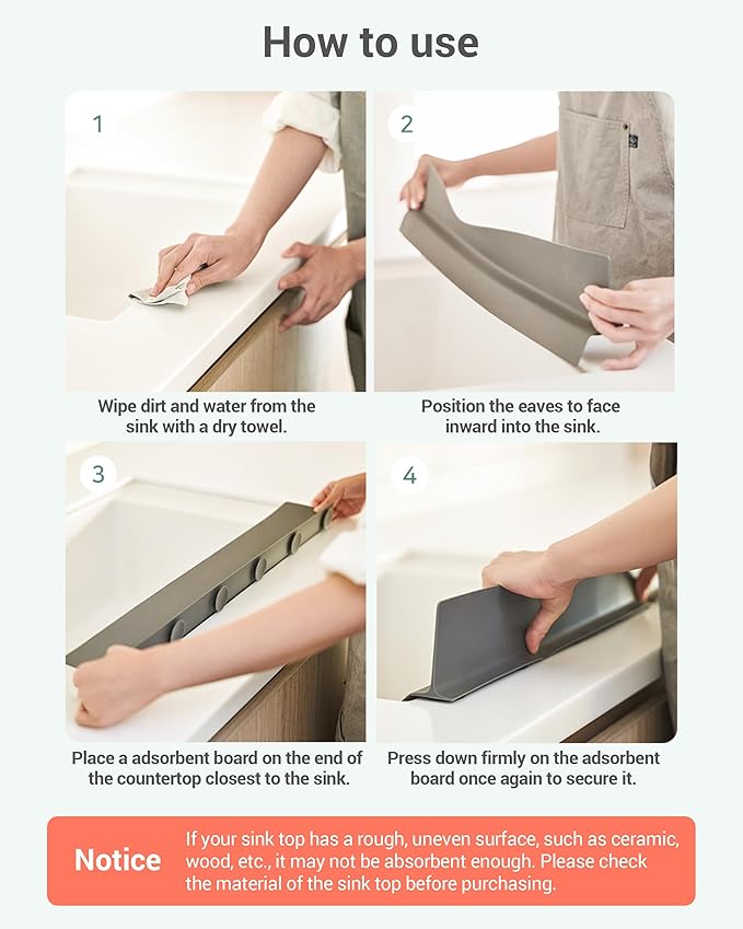 19.7 inches 100% Premium Silicone Kitchen Sink Splash Guard - Non Slip Strong Suction, Durable, and Easy-to-Clean Splash Protector for Mess-Free Cooking and Dishwashing (Deep Green)